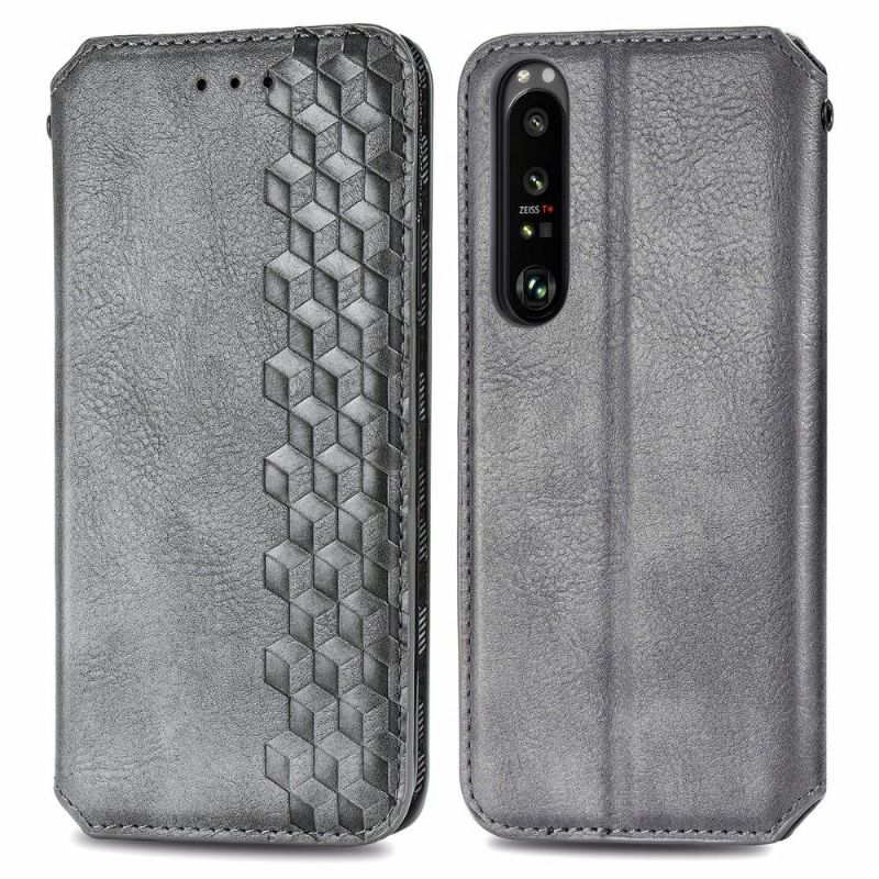 Flipové Pouzdro Na Sony Xperia 1 III Držák Karty Kub Design