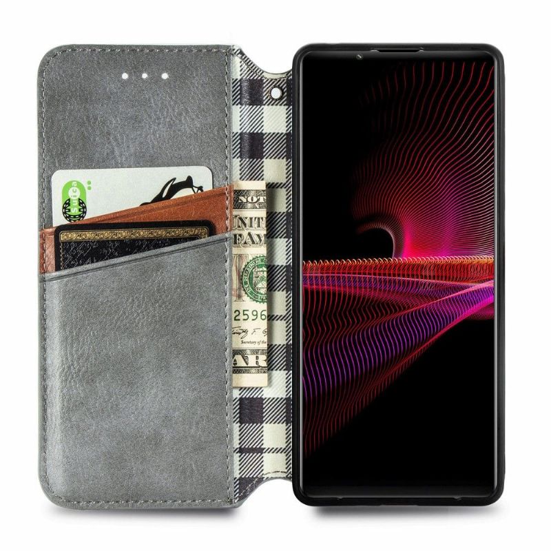 Flipové Pouzdro Na Sony Xperia 1 III Držák Karty Kub Design