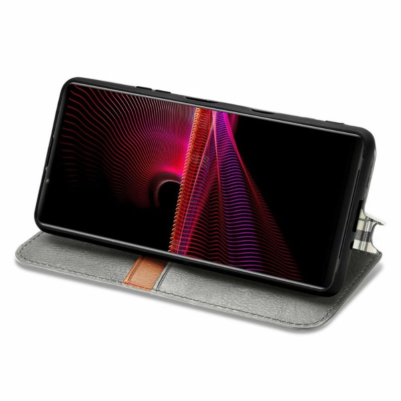 Flipové Pouzdro Na Sony Xperia 1 III Držák Karty Kub Design