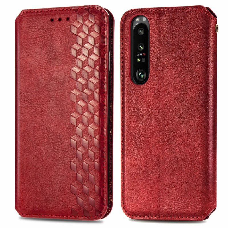 Flipové Pouzdro Na Sony Xperia 1 III Držák Karty Kub Design