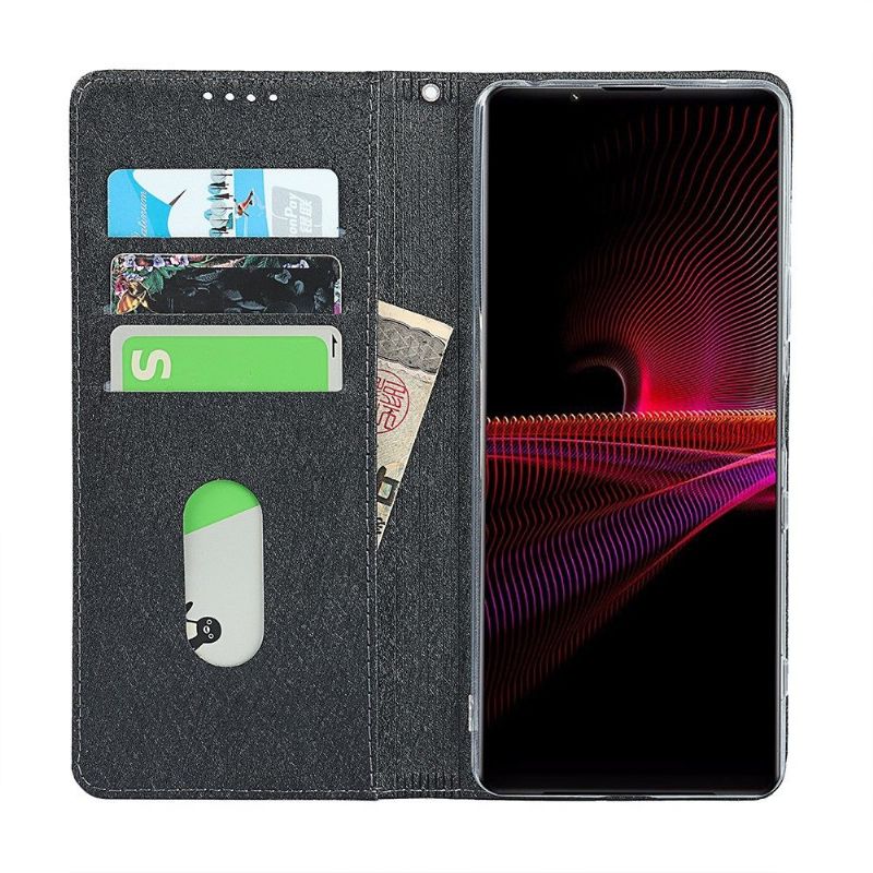 Flipové Pouzdro Na Sony Xperia 1 III Kožené Pouzdro Držák Karty Blue Moon Flap