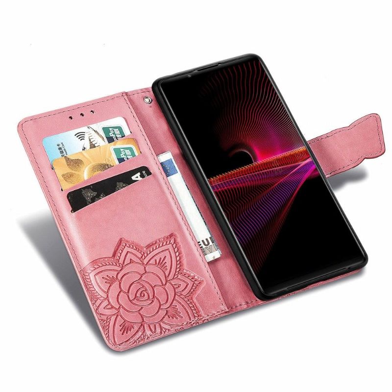 Flipové Pouzdro Na Sony Xperia 1 III Pomocný Motýl