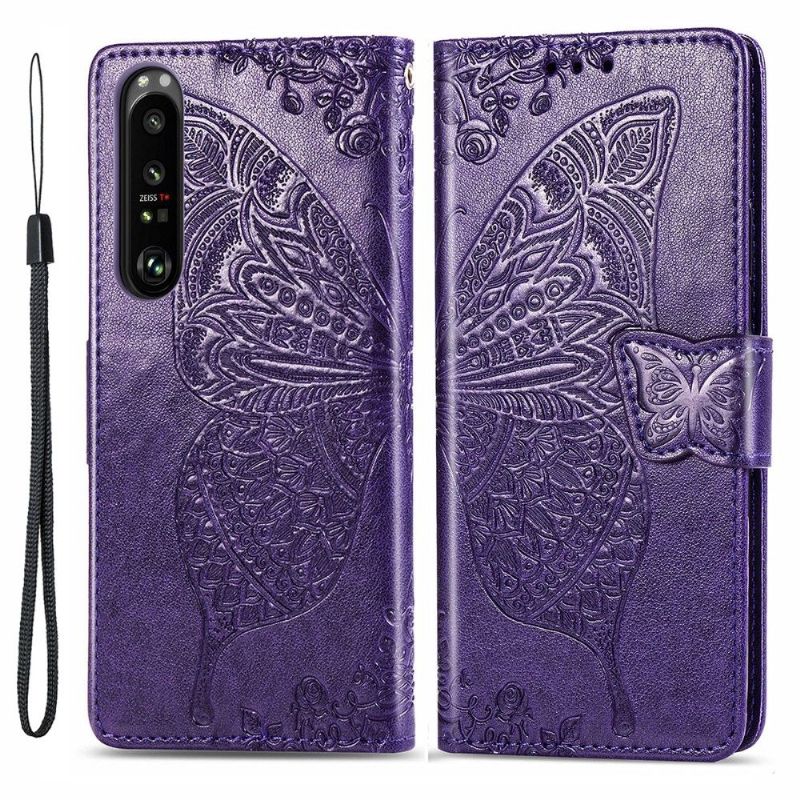 Flipové Pouzdro Na Sony Xperia 1 III Pomocný Motýl
