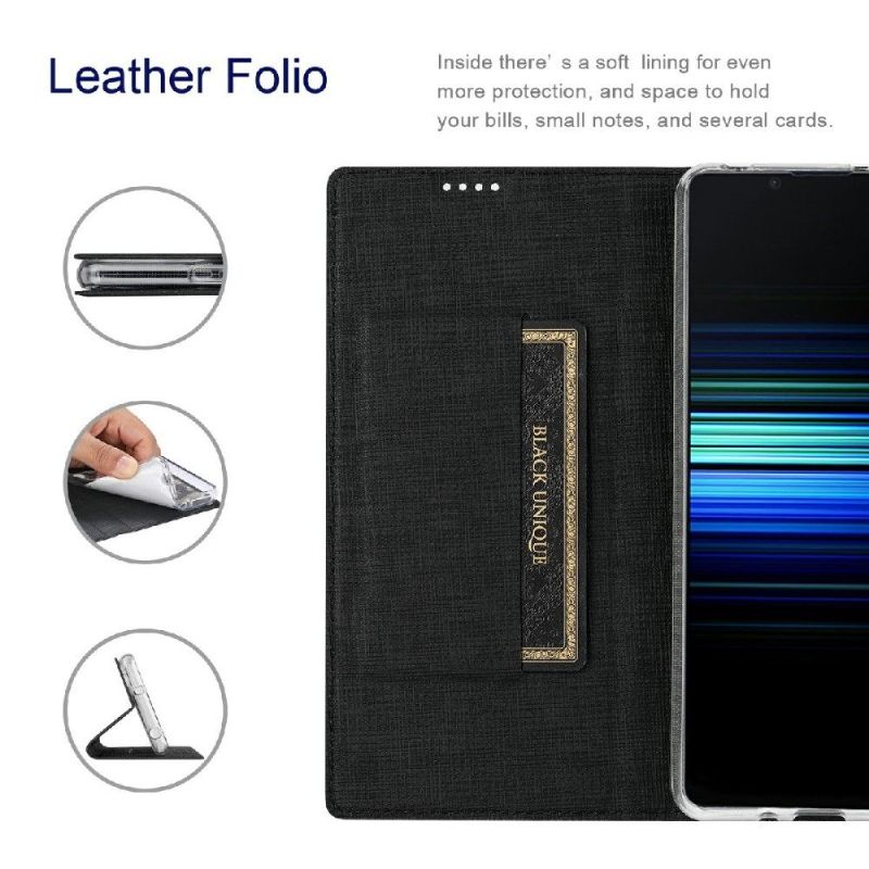 Kožené Pouzdro Folio Na Sony Xperia 1 III Funkce Podpory Vzpěr
