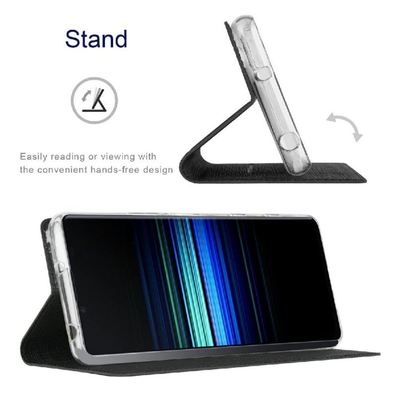 Kožené Pouzdro Folio Na Sony Xperia 1 III Funkce Podpory Vzpěr