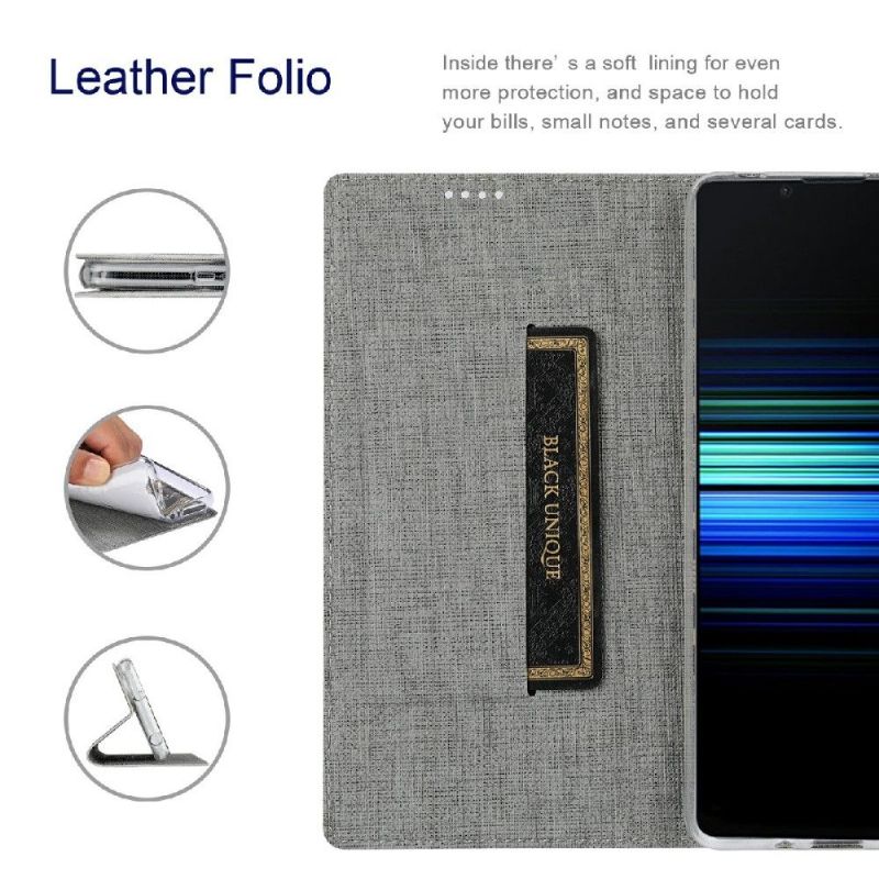 Kožené Pouzdro Folio Na Sony Xperia 1 III Funkce Podpory Vzpěr