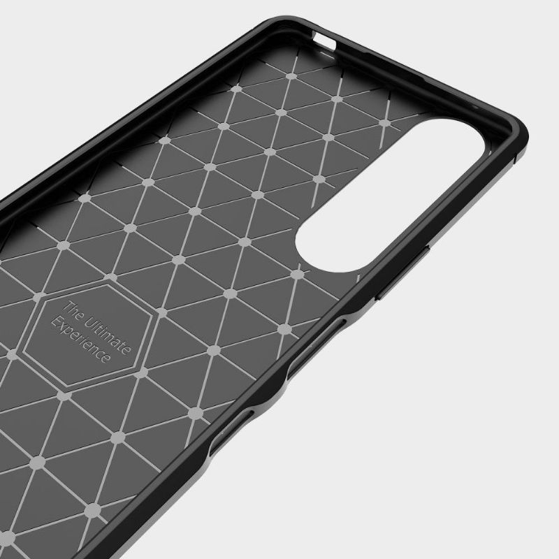 Kryty Na Mobil Na Sony Xperia 1 III Silikonový Kartáčovaný Efekt