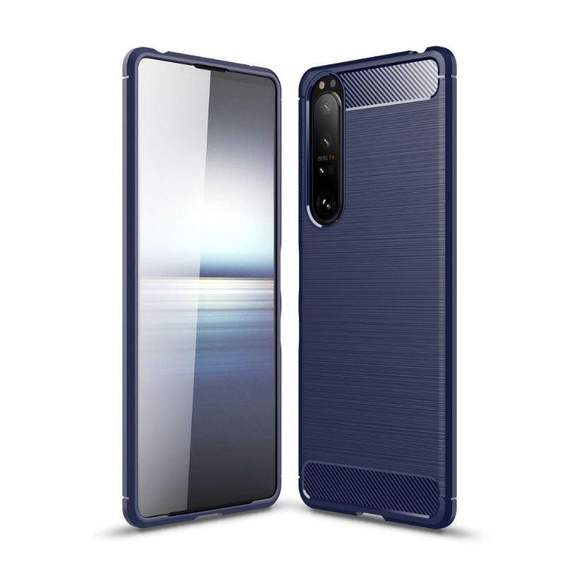 Kryty Na Mobil Na Sony Xperia 1 III Silikonový Kartáčovaný Efekt