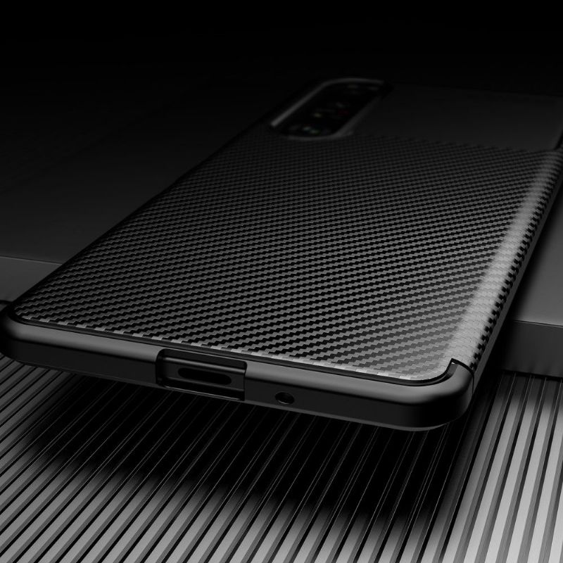 Kryty Na Mobil Na Sony Xperia 1 III Styl Uhlíkových Vláken