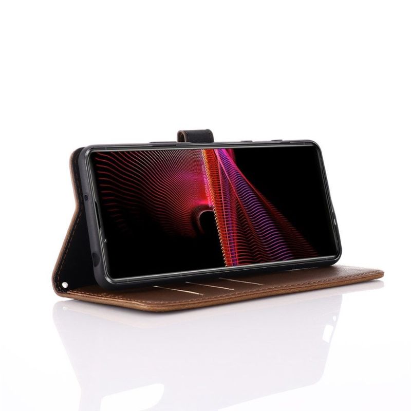 Pouzdra Na Sony Xperia 1 III Flipové Pouzdro Retro Folie Z Umělé Kůže