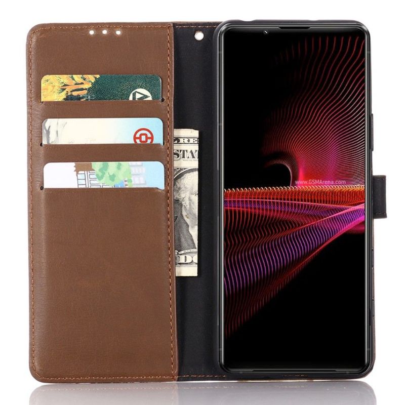Pouzdra Na Sony Xperia 1 III Flipové Pouzdro Retro Folie Z Umělé Kůže