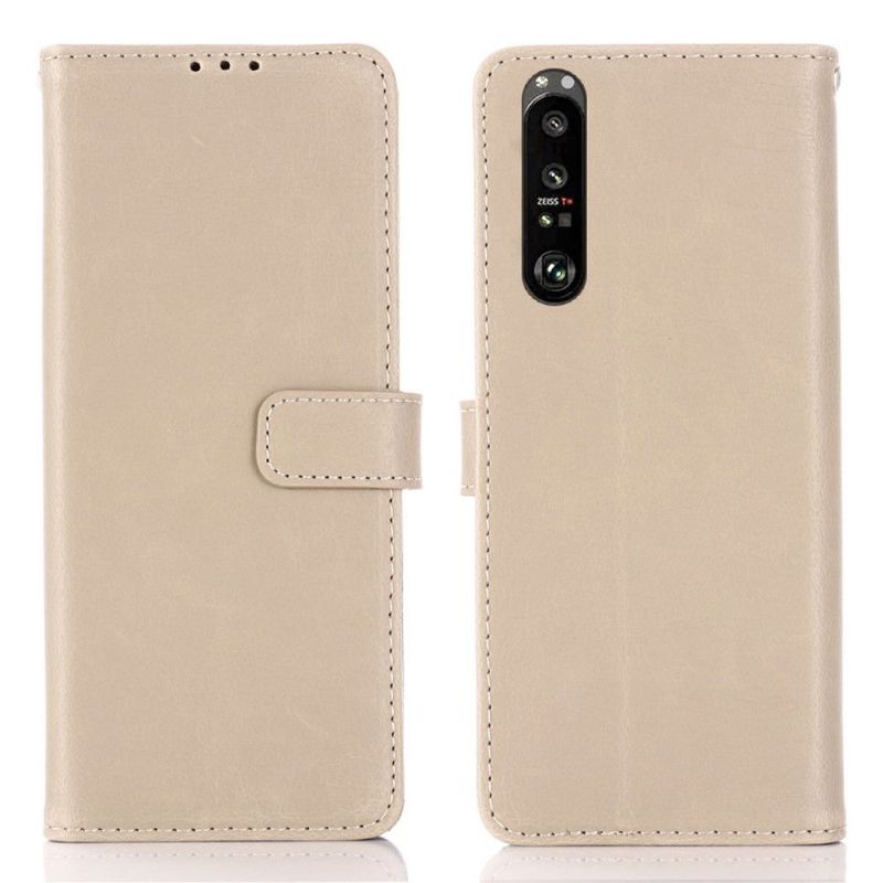 Pouzdra Na Sony Xperia 1 III Flipové Pouzdro Retro Folie Z Umělé Kůže