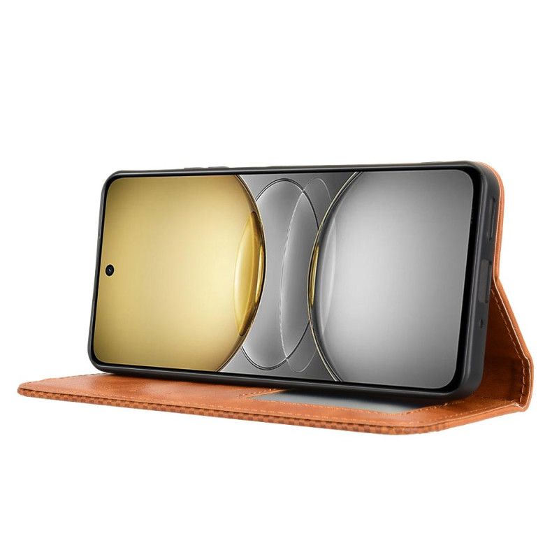 Kožené Pouzdro Folio Realme 14x 5g Vintage Okraj