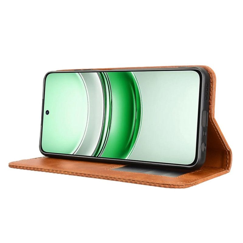 Kožené Pouzdro Folio Realme 14x 5g Vintage Okraj