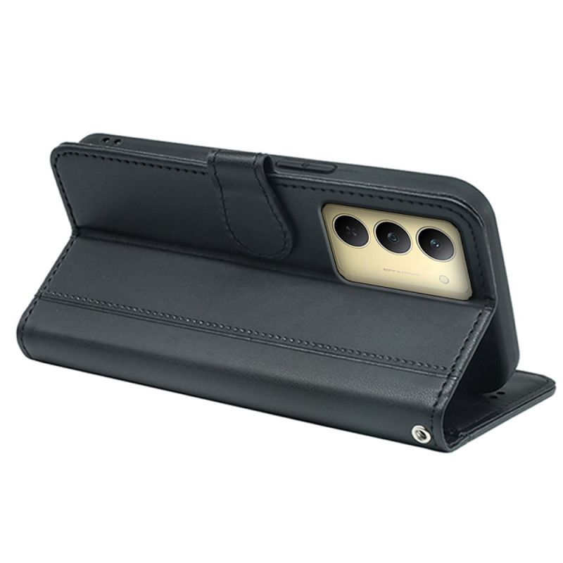 Kožený Kryt Realme 14x 5g Lemování A Popruh