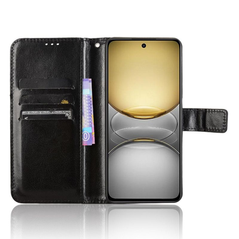 Kožený Kryt Realme 14x 5g Okázalá Umělá Kůže