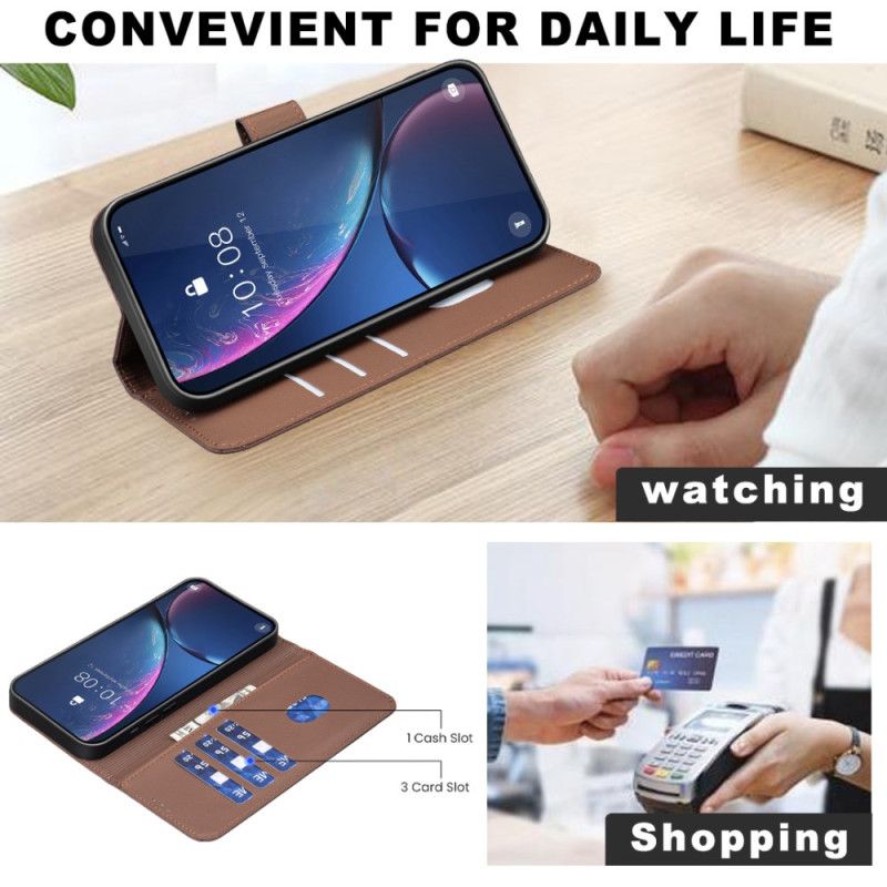 Kožený Kryt Realme 14x 5g Pruhy Barva Binfen