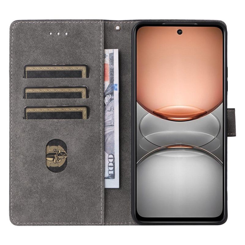 Kožený Kryt Realme 14x 5g Semišový Efekt Rfid Ochrana