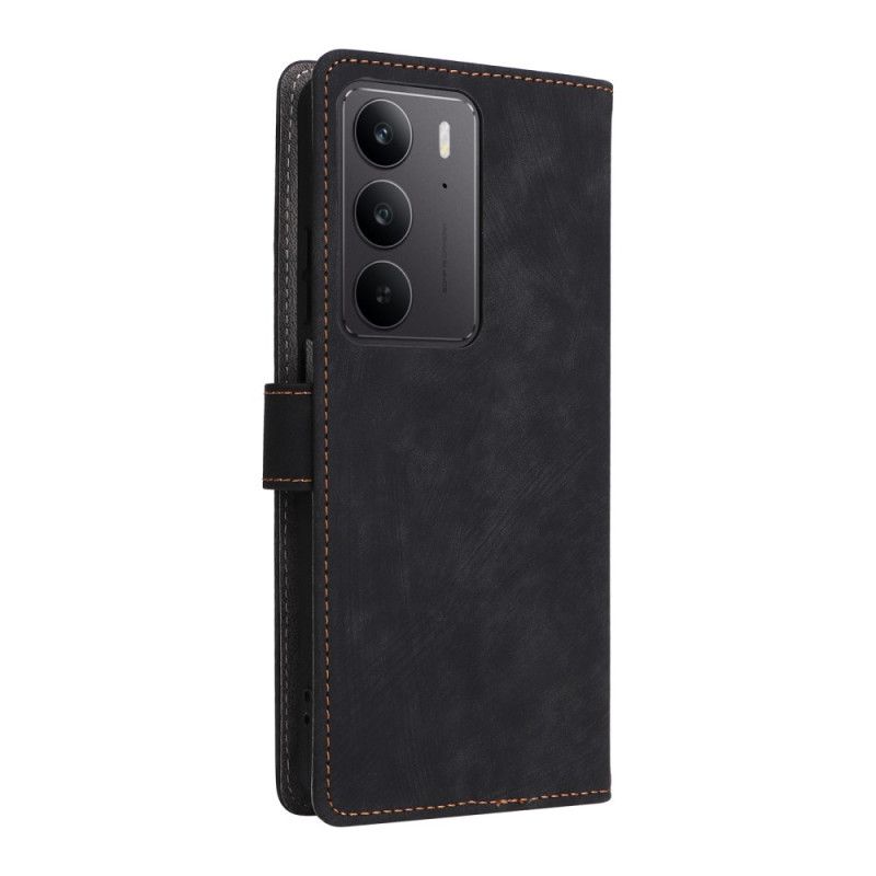 Kožený Kryt Realme 14x 5g Semišový Efekt Rfid Ochrana