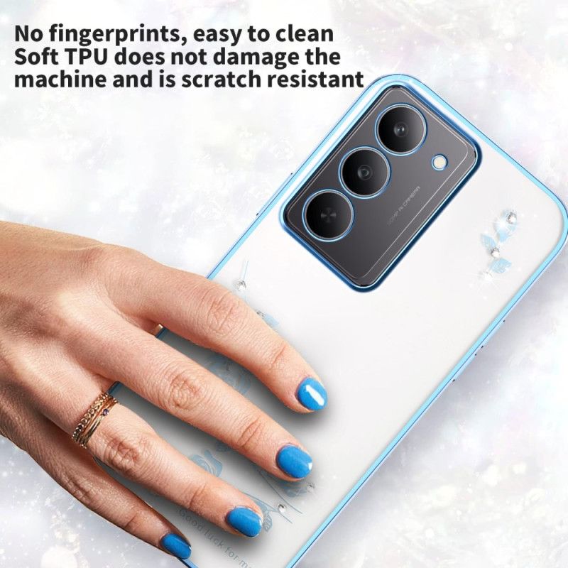 Kryt Realme 14x 5g Kryty Na Mobil Kadem Květinová Dekorace A Kamínky