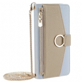 Peněženková Pouzdra Realme 14x 5g Kryty Na Mobil Celá Peněženka S Řetízkem