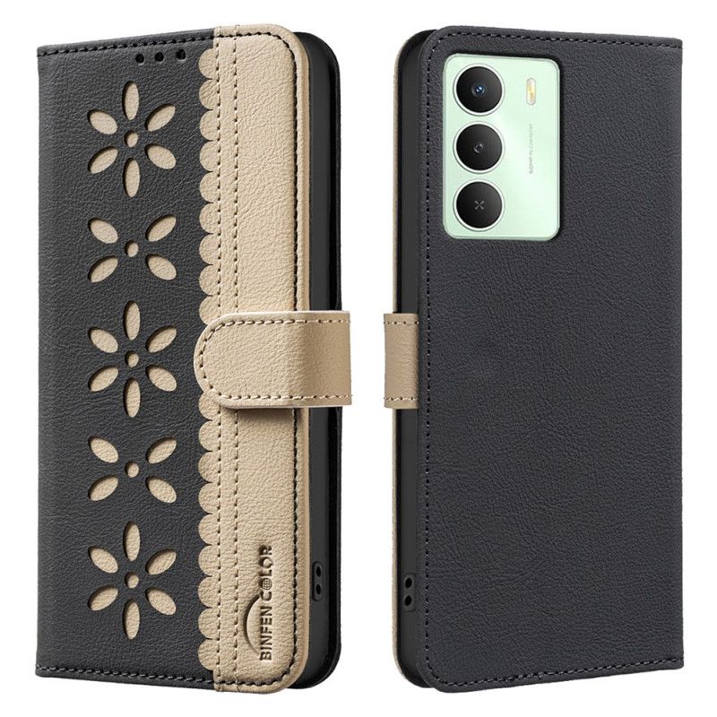 Peněženková Pouzdra Realme 14x 5g Kryty Na Mobil Květinový Vzor Barva Binfen