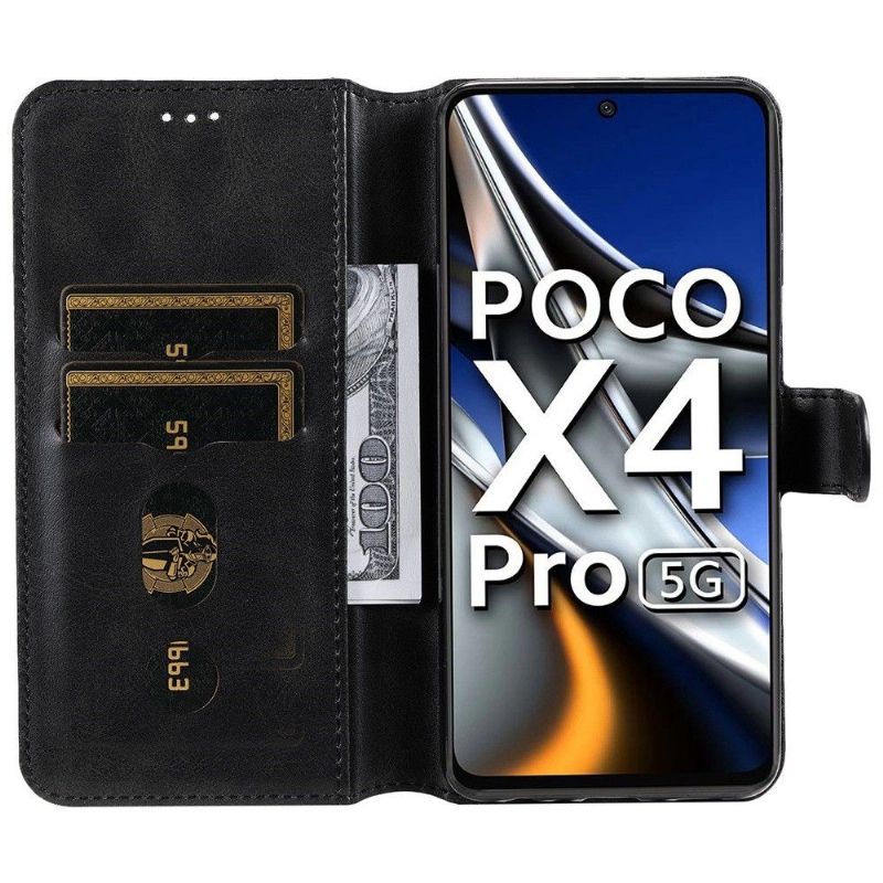 Flipové Pouzdro Na Poco X4 Pro 5G Efekt Kůže Enkay