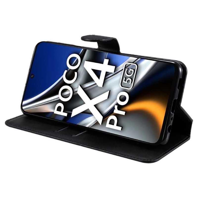Flipové Pouzdro Na Poco X4 Pro 5G Efekt Kůže Enkay