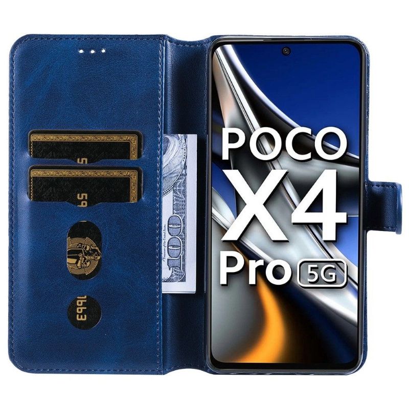 Flipové Pouzdro Na Poco X4 Pro 5G Efekt Kůže Enkay