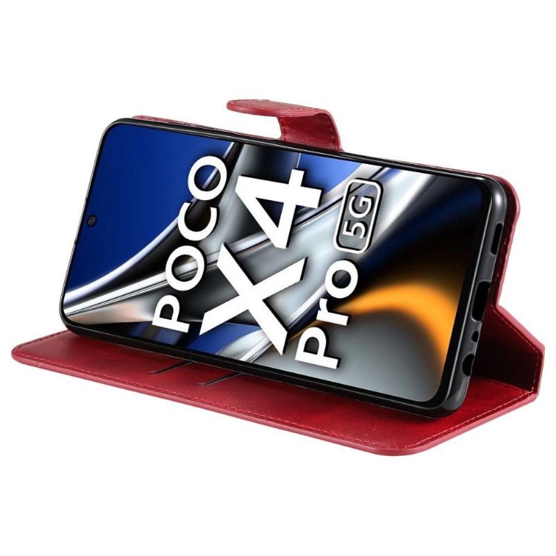 Flipové Pouzdro Na Poco X4 Pro 5G Efekt Kůže Enkay
