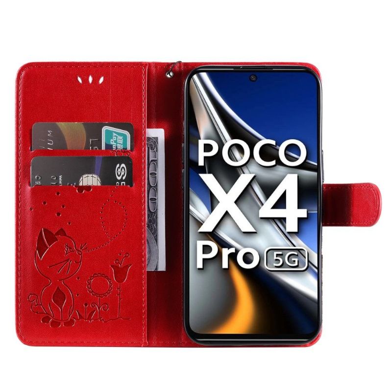 Flipové Pouzdro Na Poco X4 Pro 5G Ilustrace Kat
