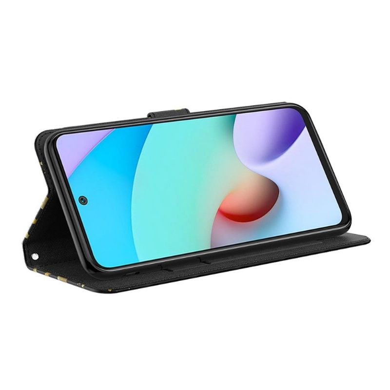 Flipové Pouzdro Na Poco X4 Pro 5G Ilustrace Zlatých Motýlů