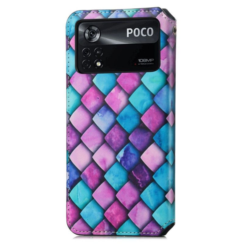 Flipové Pouzdro Na Poco X4 Pro 5G Kožené Pouzdro Barevná Želva