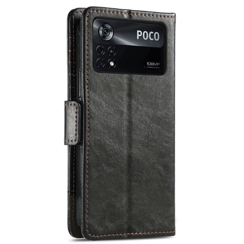 Flipové Pouzdro Na Poco X4 Pro 5G Kožené Pouzdro Flip Business