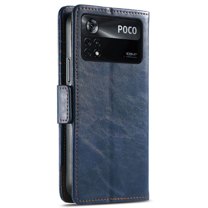 Flipové Pouzdro Na Poco X4 Pro 5G Kožené Pouzdro Flip Business