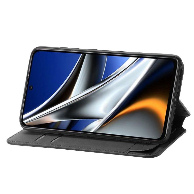 Flipové Pouzdro Na Poco X4 Pro 5G Kožené Pouzdro Překlápěcí Chlopeň Se Vzorem Arabesque