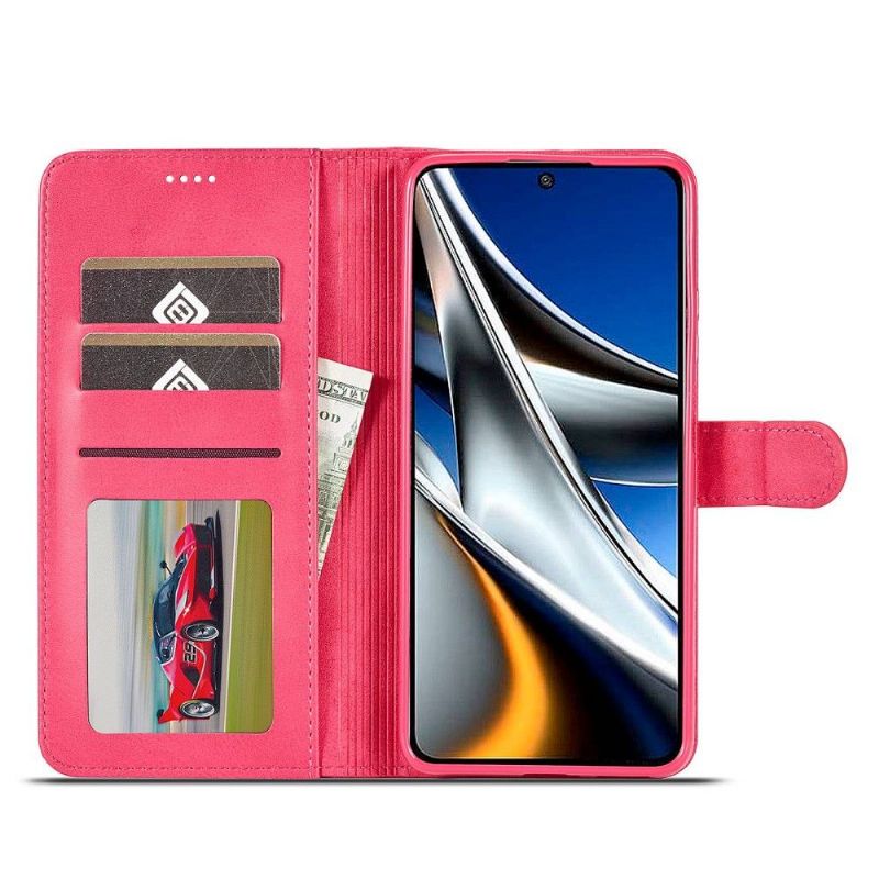 Flipové Pouzdro Na Poco X4 Pro 5G Kožený Efekt Lc.imeeke