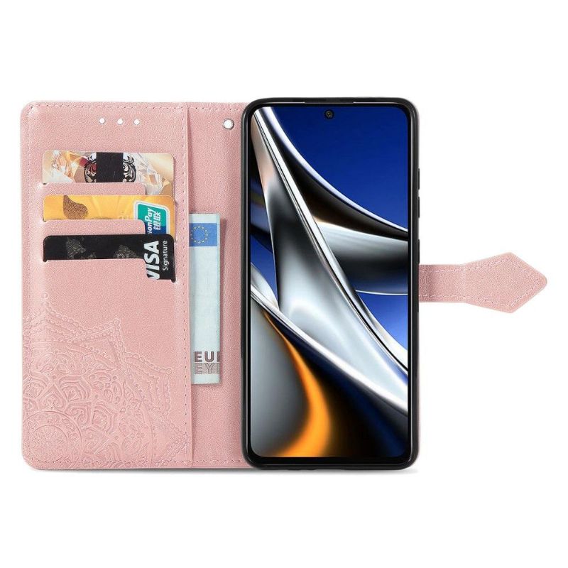 Flipové Pouzdro Na Poco X4 Pro 5G Mandala Z Umělé Kůže Řady 001