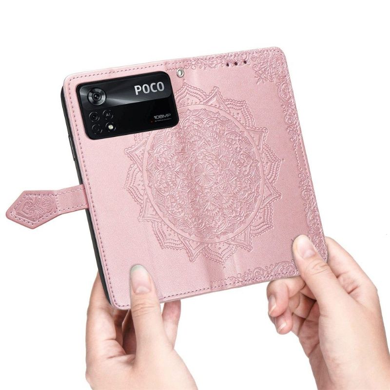 Flipové Pouzdro Na Poco X4 Pro 5G Mandala Z Umělé Kůže Řady 001
