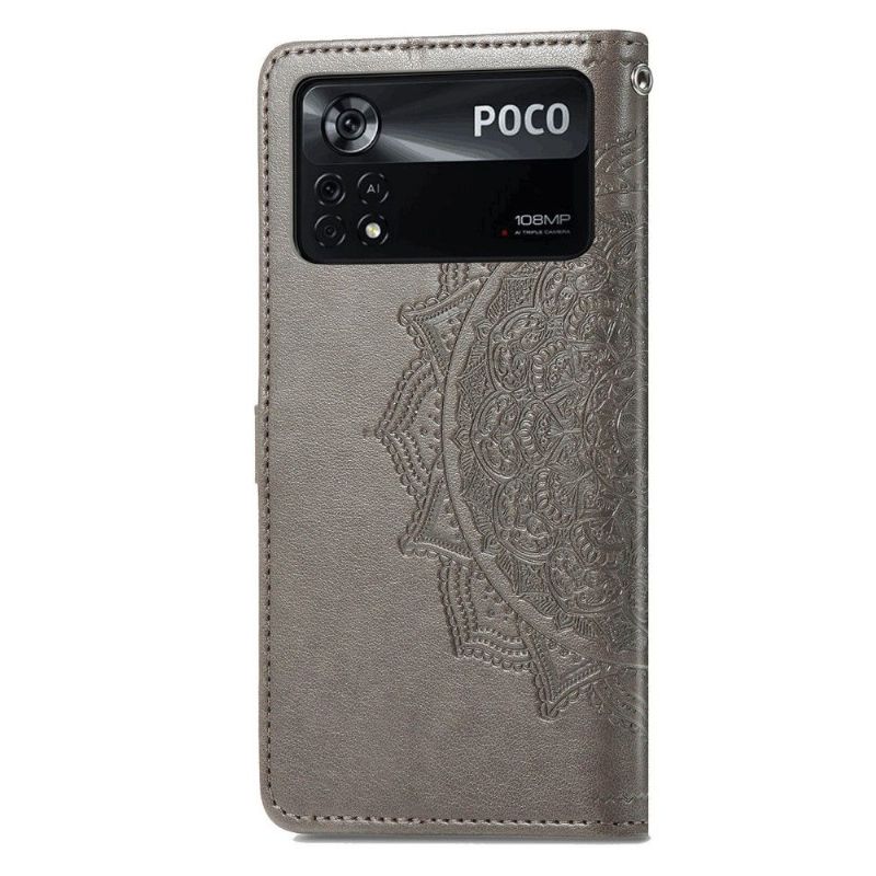 Flipové Pouzdro Na Poco X4 Pro 5G Mandala Z Umělé Kůže Řady 001