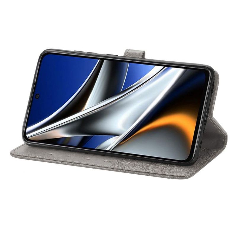 Flipové Pouzdro Na Poco X4 Pro 5G Mandala Z Umělé Kůže Řady 001