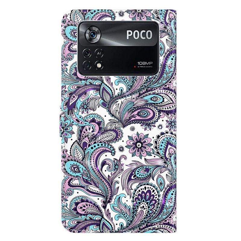 Flipové Pouzdro Na Poco X4 Pro 5G Paisley Flower