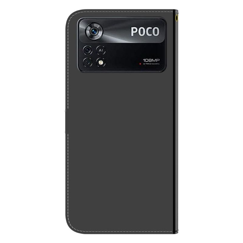 Flipové Pouzdro Na Poco X4 Pro 5G Zrcadlový Efekt Z Umělé Kůže