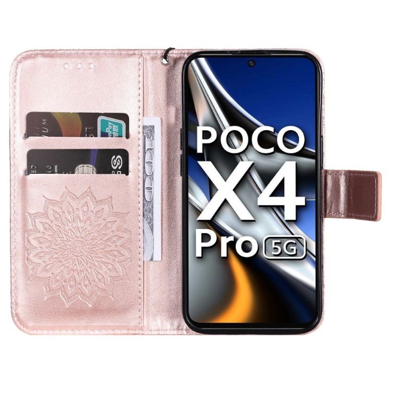 Kožené Pouzdro Na Poco X4 Pro 5G Na Lana Slunečnice