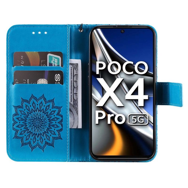 Kožené Pouzdro Na Poco X4 Pro 5G Na Lana Slunečnice