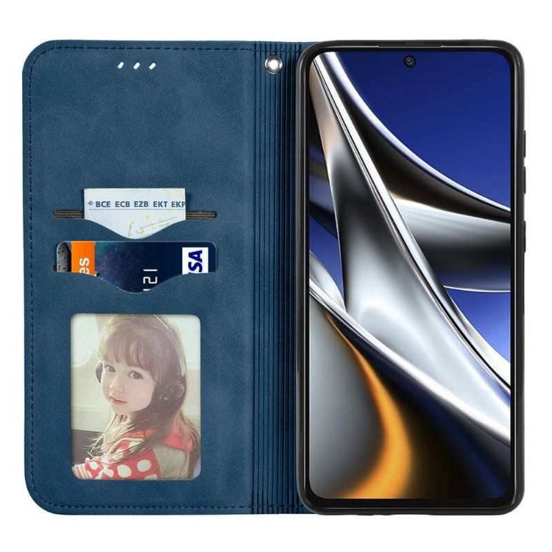 Kožené Pouzdro Na Poco X4 Pro 5G Obchodní Retro