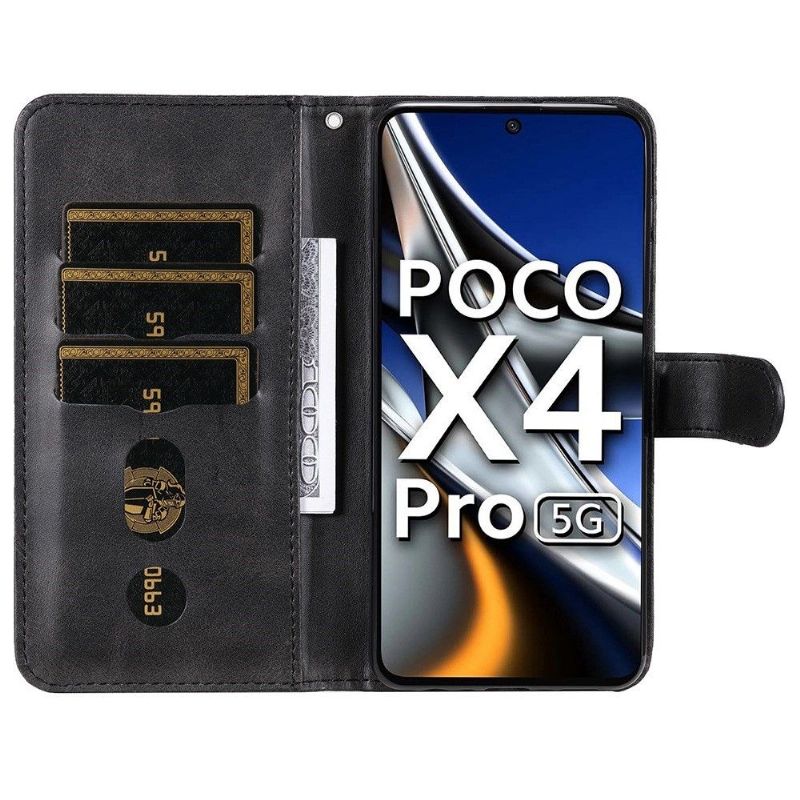Kožené Pouzdro Na Poco X4 Pro 5G Peněženkové Pouzdro Peněženka Elena