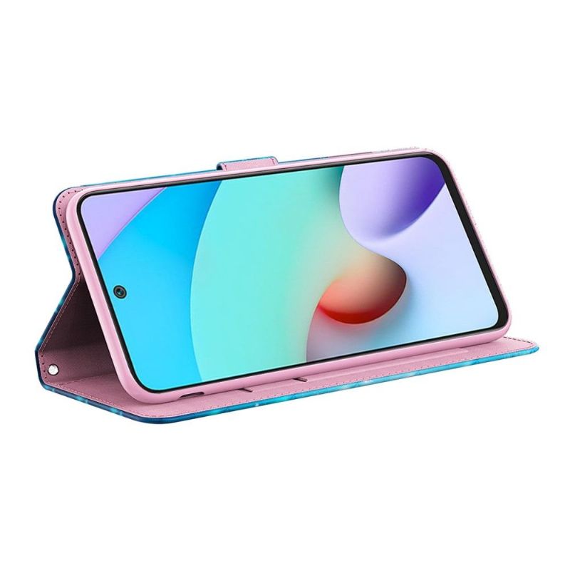Kožené Pouzdro Na Poco X4 Pro 5G Šumivé Modré Motýly