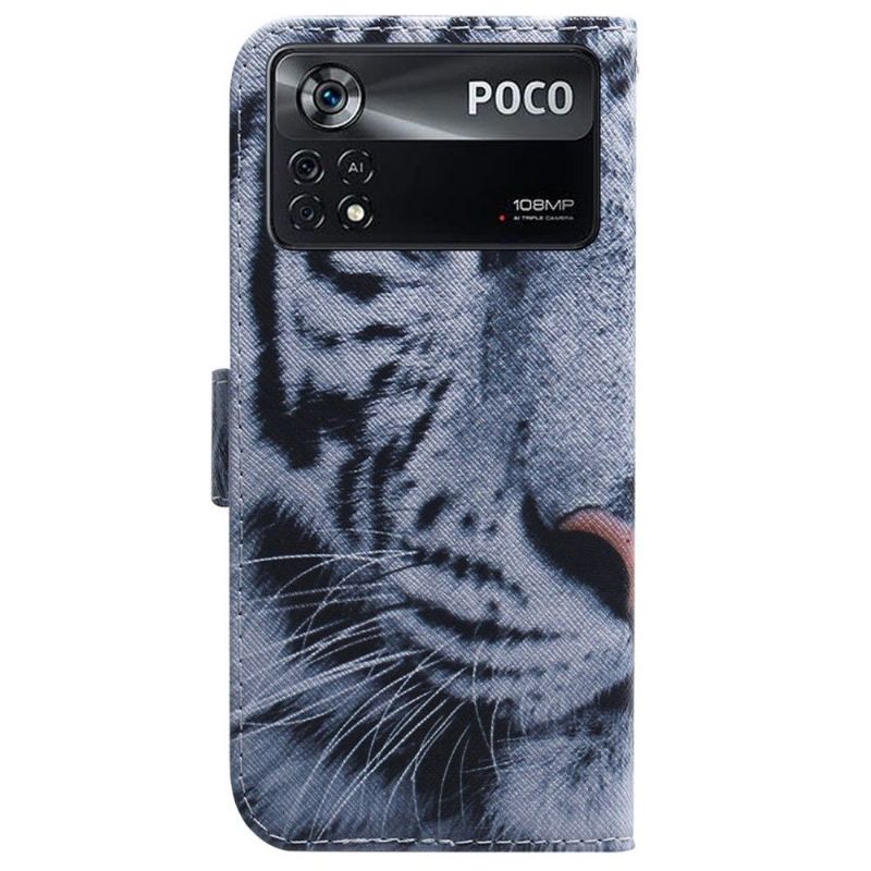 Pouzdra Na Poco X4 Pro 5G Bílý Tygr