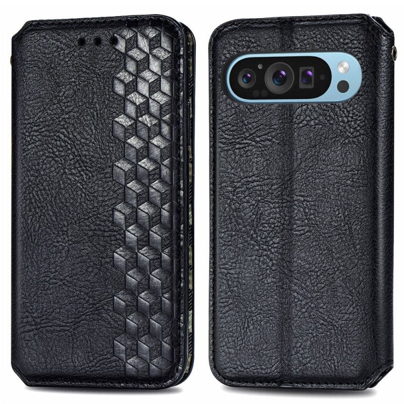 Kožené Pouzdro Folio Google Pixel 9 Vlys S Semišovým Efektem